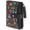 Mushroom Black, variant on Women’s RFID Blocking Wallet Mushroom Print Leather Card Holder with ID Window and Zipper Coin Pocket