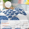 thumbnail image 2 of 3 Piece Dahlia Flower Duvet Cover Set Queen Size, Microfiber Comforter/Quilt Cover with Corner Ties and 2 Pillowcases, Farmhouse Botanical Blue Grey Floral All Season Soft Bedding with Zipper Closure, 2 of 8