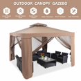 thumbnail image 2 of Costway 10'x 10'2-tier Canopy Gazebo Tent Outdoor Netting Picnic Party Sun Shade, 2 of 10