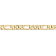 thumbnail image 3 of Leslie's Real 14kt Yellow Gold 7mm Flat Figaro Chain; 24 inch; Lobster Clasp; for Adults and Teens; for Women and Men, 3 of 5