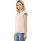 thumbnail image 2 of Camiseta Allegra K Manga Tulipán Cuello En V Básico para Mujer Beige XL, 2 of 4
