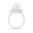 thumbnail image 2 of Angara South Sea Cultured Pearl Ring with Floral Halo in 925 Sterling Silver for Women | June Birthstone Jewelry for Her, 2 of 8
