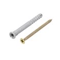 thumbnail image 4 of 10pcs 6mm x 60mm Plastic Expansion Pipe Column Concrete Anchor Wall Plug Frame Fixings Tube with Screws Gray, 4 of 4