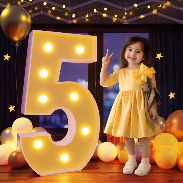Marquee Numbers Imprev con iluminación de 3 pies para fiesta de cumpleaños