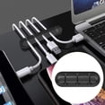 thumbnail image 3 of Organizador de cables Yotijar Portacables Enrollador flexible Clips de silicona negro, 3 of 9
