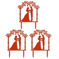 thumbnail image 1 of 3PCS Wedding Cake Topper Acrylic Couples Proposal Cake Pick Cake Decoration, 1 of 6