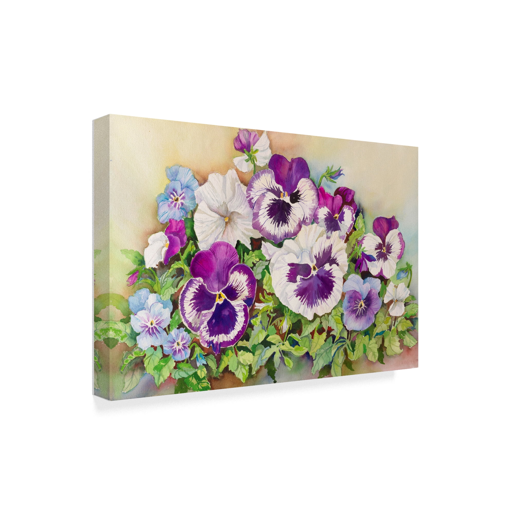 Trademark Fine Art 'Pansy Cluster' Canvas Art by Joanne Porter