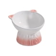 thumbnail image 1 of A Elevated Ceramic Pet Bowl A Tilted Cat Dog Food Dish For Spine Protection Kitchen Dining Use, 1 of 6