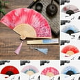 thumbnail image 5 of Fan Han Clothing Accessories Home Decoration Tassel Elegent Female Fan Hand Fan Bamboo Silk Chinese Japanese Folding Fan Shank Classical Dance Fan Vintage Style Folding Fan 1, 5 of 8