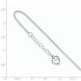 thumbnail image 2 of 925 Sterling Silver 1.5mm Polished Heart Chain Anklet with 1in Extender Length, 2 of 2