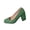 Green, variant on Red Women'S Chunky Heel Pumps Square Toe Dress Shoes Plus Size Comfort Work Heels Slip On For Spring Summer Office
