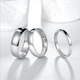 thumbnail image 4 of Qarigey Anillos simples para parejas, adorno de joyería, regalos de compromiso de boda, decoración de dedos de plata de Color sólido, anillo para Ropa, zapatos y accesorios Miscelánea 2 mm Qarigey AP014491-02, 4 of 6