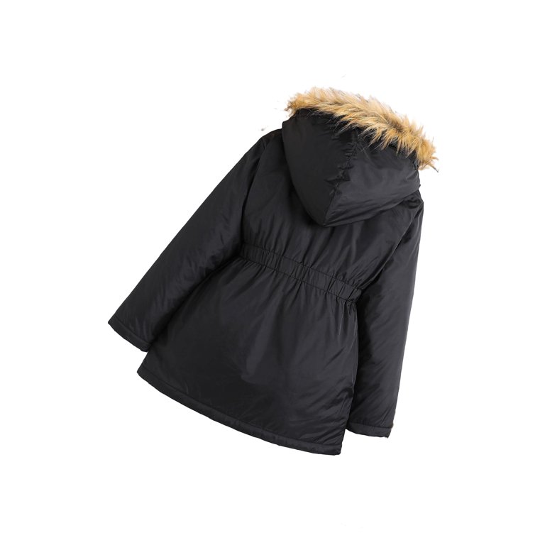 Girls plain cheap black coat