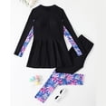 thumbnail image 2 of Girls Swimsuit Full Coverage Swimwear Girls Two Piece Long Sleeve Rash Guard and Swim Pants Sun Protection Suit for Youth and, 2 of 5