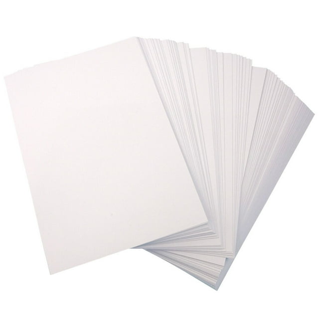 50 Pcs Papier Photo à Fini Très Lustré 120 g Papier d'Impression Recto Verso pour Imprimantes (Blanc)