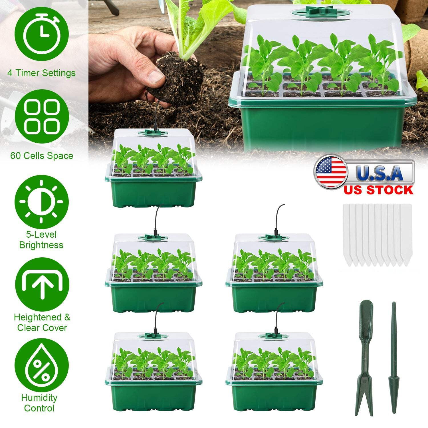 5Packs Seed Starter Tray