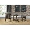 thumbnail image 3 of Lexicon Whitby 18 Inch Dining Height Round Swivel Seat Bar Stool, Gray (2 Pack), 3 of 3