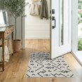 thumbnail image 2 of ODIKA 2'x3' Ivory Abstract Geometric Symbols Modern Washable Accent Rug Contemporary Minimalist Scattered Motifs Bold for Bedroom, Nursery, RV, Pet Friendly, Bedside Mat, 2 of 7
