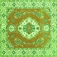 thumbnail image 1 of Ahgly Company Indoor Square Medallion Green Traditional Area Rugs, 5' Square, 1 of 1
