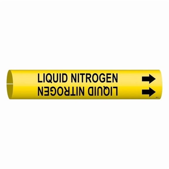 Brady Pipe Mrkr,Liquid Nitrogen,2-1/2to3-7/8In 4227-C