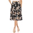 thumbnail image 3 of Women's Casual Floral A-line Printed High Waist Bow Tie Belted Knee Length Midi Skirt, 3 of 6