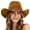 Khaki, variant on Classic Cowboy Style Statement Hat Designed for Travel Sun Suede Velvet Western Headwear
