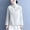 White, variant on ZZwxWA Embroidery Qipao Shirts Womens Traditional Tang Suits Long Sleeve Mandarin Collar Casual Chinese Cheongsam Tops