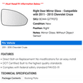 thumbnail image 2 of Right Door Mirror Glass - Compatible with 2011 - 2015 Chevy Cruze 2012 2013 2014, 2 of 2