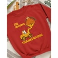 thumbnail image 5 of I'm Digging Thanksgiving Shirts for Boys Toddler Tractor Turkey Kids Sweatshirt 5/6 Red, 5 of 7