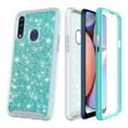 thumbnail image 3 of Value Pack and for Samsung Galaxy A20S Case Phone Case Dual Layer Glitter Full-Body Rugged Clear Back Case Drop Resistant Shockproof Case with Built In Screen Protector (Teal), 3 of 4
