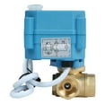 thumbnail image 6 of U. S. Solid 3 Way L Type IP67 Motorized Ball Valve with Hand Wheel 3/8 in NPT Standard Port Brass AC 110-230V 2 Wire Auto Return Wiring Normally Closed Blue Casing, 6 of 9