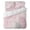Pink, Taupe, Gray, variant on Queen Size Duvet Cover 4 Piece Bedding Set Tropical Palm Leaves Bed Sheet Sets Soft Microfiber Comforter Cover with Flat Sheet 2 Pillow Shams