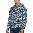 thumbnail image 3 of Rateoe A Japanese Great Wave Pattern Mens Hoodie, Pullover Hooded Sweatshirt, Kangaroo Pocket Hoodie Ideal for Daily Wear, Travel and Home-XX-Large, 3 of 7