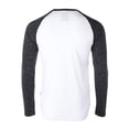 thumbnail image 4 of ZIMEGO Men’s Long Sleeve Crew Neck Color Block Baseball T-Shirt - Athletic Fit Fashion Basic Essential Shirts with Curved Bottom Hem, 4 of 6