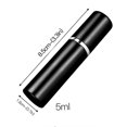thumbnail image 4 of Guardurnaity 5 uds atomizador vacío 5ml contenedores dispensador recargable aceite esencial Metal vidrio rociador accesorios para gimnasio negro Type3 NO3, 4 of 6