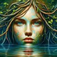 thumbnail image 1 of Fille dans le Lac - Peinture Diamant DIY, 1 of 6