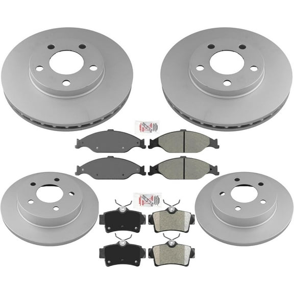 Performance GEO Coated Disc Brake Rotors & Pads For Ford Mustang 1999-2004 GT