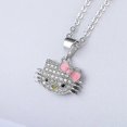 thumbnail image 2 of Sanrios Kt Cat Rhinestone Bowknot Cute Fashion Crystal Necklace Pendant Pendant Jewelry Ornament Hellokittys Pendant Necklace, 2 of 5