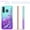Teal/Purple, variant on Motorola Moto E 2020 Phone Case, Liquid Floating Glitter Quicksand Bling with Spot Diamond Cover - Pink/Purple