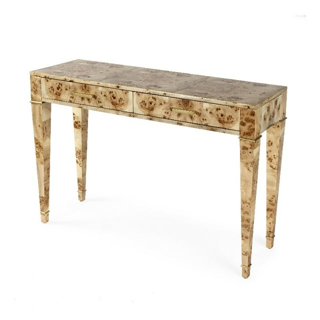 Butler Specialty Company Kai 2 Drawer Burl Wood 46" Console Table - Light Brown