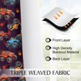 thumbnail image 6 of Monster Cartoon Truck Black Pattern Blackout Curtains,Triple Weaved Fabric,Thermal Insulated,Room Darkening,Grommet Top,2 Panels,52x84in(132x213cm), 6 of 6