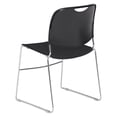 thumbnail image 3 of Pemberly Row 31" Modern Ultra-Compact Plastic Stack Chair in Black, 3 of 8