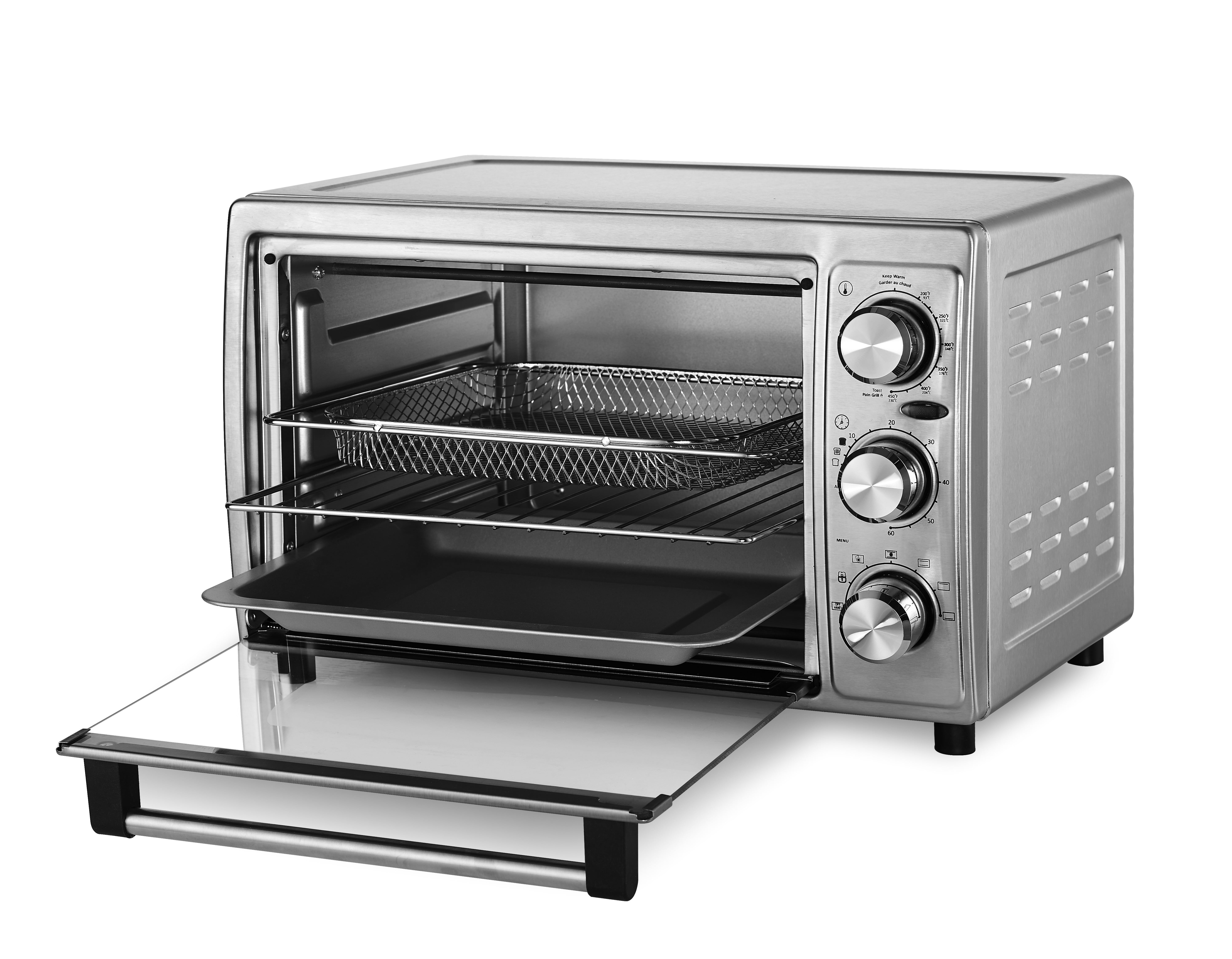 Salton Stainless Steel Air Fryer Toaster Oven Silver : Target