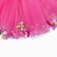 thumbnail image 5 of Kaprioy Toddler Girl Tutu Skirt Colorful Pom Poms Skirts Elastic Waist Birthday Tutu Outfit Princess Ballet Dancing Dress, 5 of 6