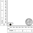 thumbnail image 6 of Gem Stone King 925 Silver and 10K Yellow Gold Black Sapphire and White Moissanite Engagement Ring for Women | 1.42 Cttw | Oval 7X5MM | Gemstone September Birthstone | Size 6, 6 of 7