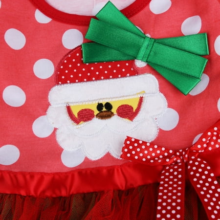 

eczipvz Baby Girl Clothes Toddler Girls Winter Long Sleeve Dress Princess Dress Santa Christmas Party Dot Prints Girl Long Sleeve (A 4-5 Years)