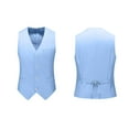 thumbnail image 4 of Mens Business Suit Vest Retro British Regular V Neck Slim Fit Dress Vest Fashion Lightweight Wedding Waistcoat with Pockets, 4 of 4