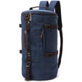 thumbnail image 1 of Men's Backpack Fashion Retro Cylinder Canvas Travel Backpack Duffel Bag Shoulder Handbag Backpack, 1 of 2
