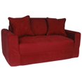 thumbnail image 2 of Fun Furnishings 10230 Pink Micro Suede Sofa Sleeper by Fun Furnishings, 2 of 2