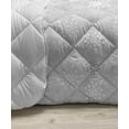 thumbnail image 3 of Grey and White Down Alternative Comforter, Geometric Diamond Shaped Mosaic Motif Digital Minimalist Display, Microfiber Quilt for All Season, 5 Sizes, Grey White, by Ambesonne, 3 of 3